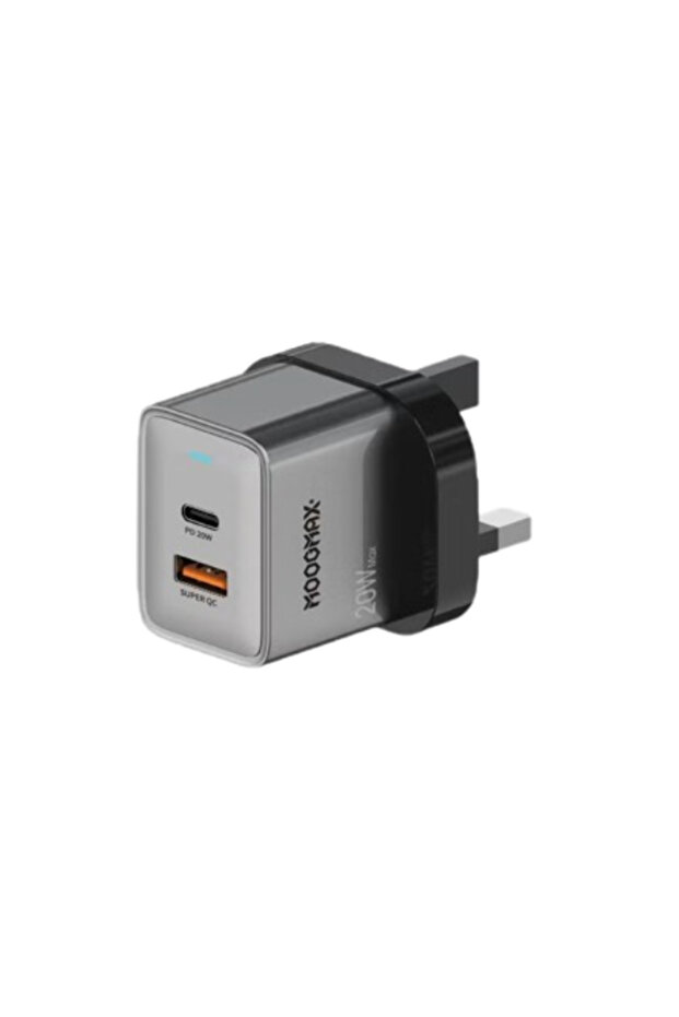 موج ماكس شاحن جداري بمنفذين سريع PD+QC20W