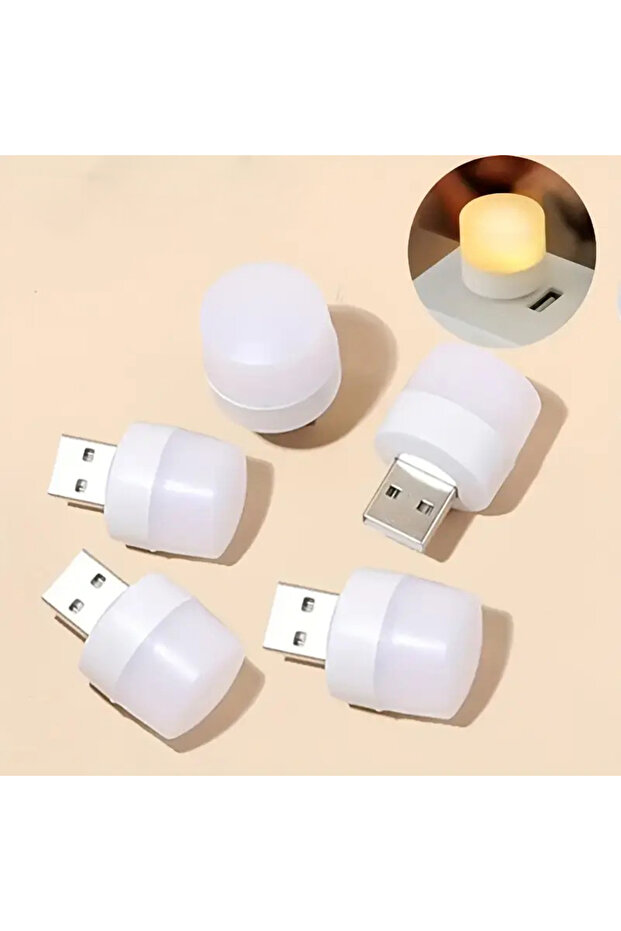 TAŞINABİLİR MİNİ USB LED SARI GÜN IŞIĞI TASARRUFLU USB KİTAP OKUMA GECE LAMBASI-MASA LAMBASI - 6