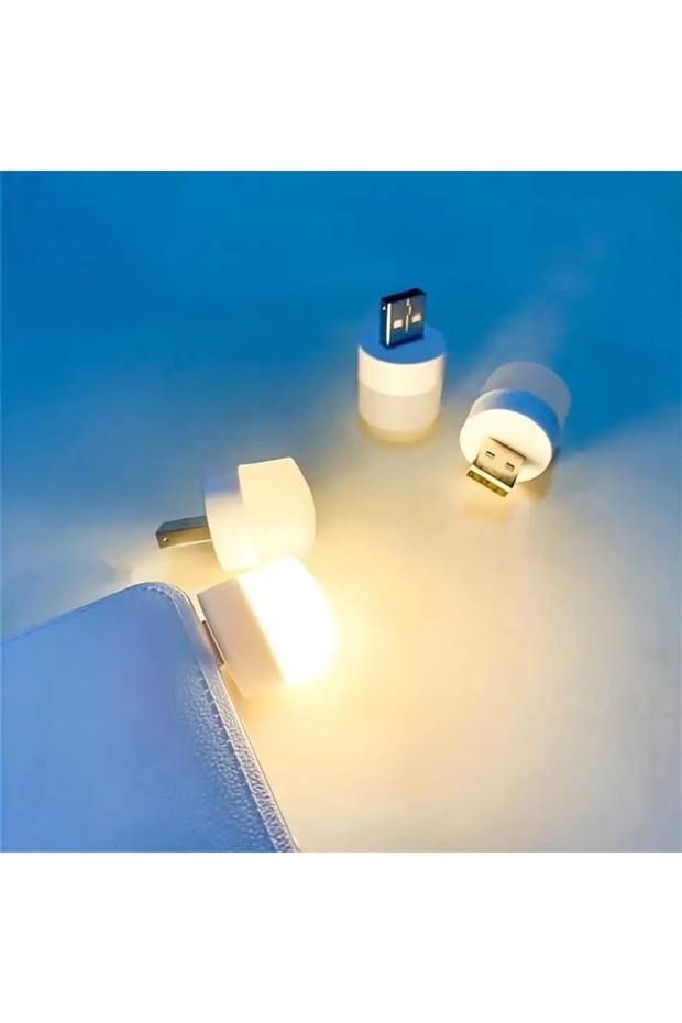 TAŞINABİLİR MİNİ USB LED SARI GÜN IŞIĞI TASARRUFLU USB KİTAP OKUMA GECE LAMBASI-MASA LAMBASI - 5