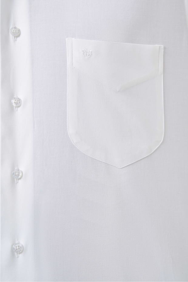 Regular Fit Beyaz Basic Klasik Erkek Gömlek - 3