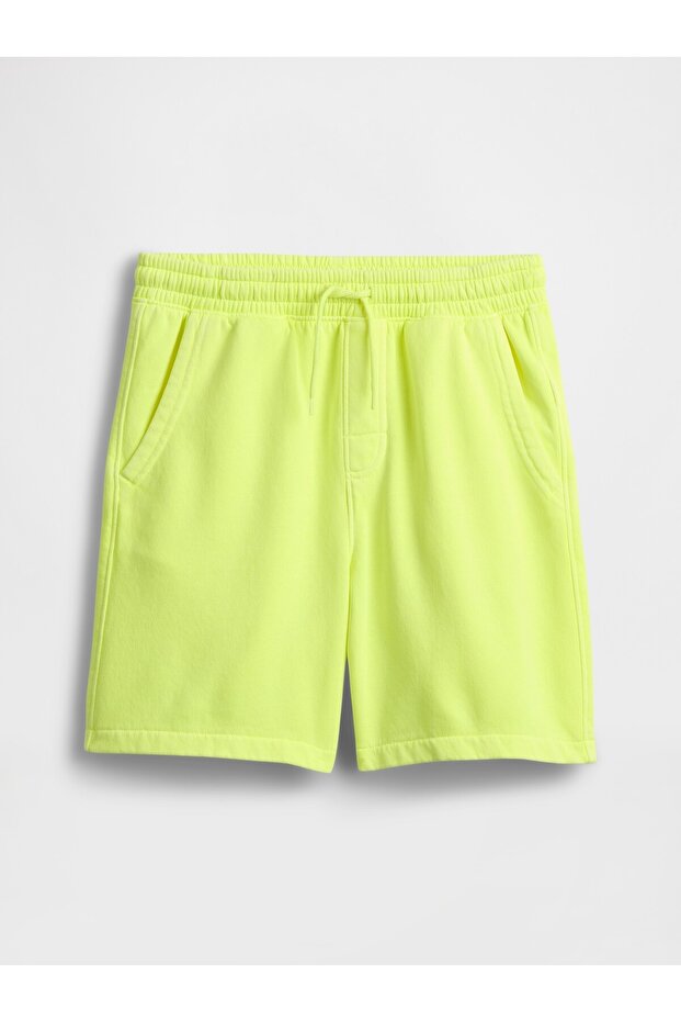 Erkek Çocuk Limon Sarısı Fleece Pull-On Şort - 1