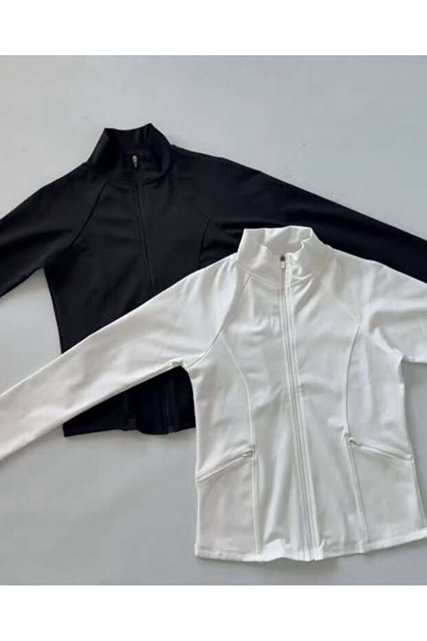 Rover Basic Slim Fit Fermuarlı Bluz - 7