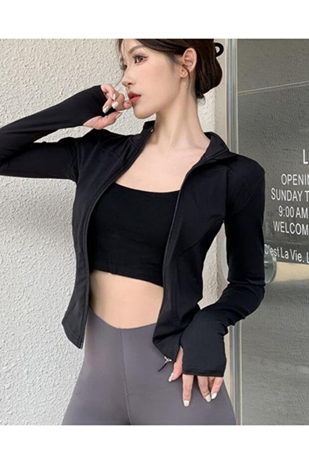 Rover Basic Slim Fit Fermuarlı Bluz - 2