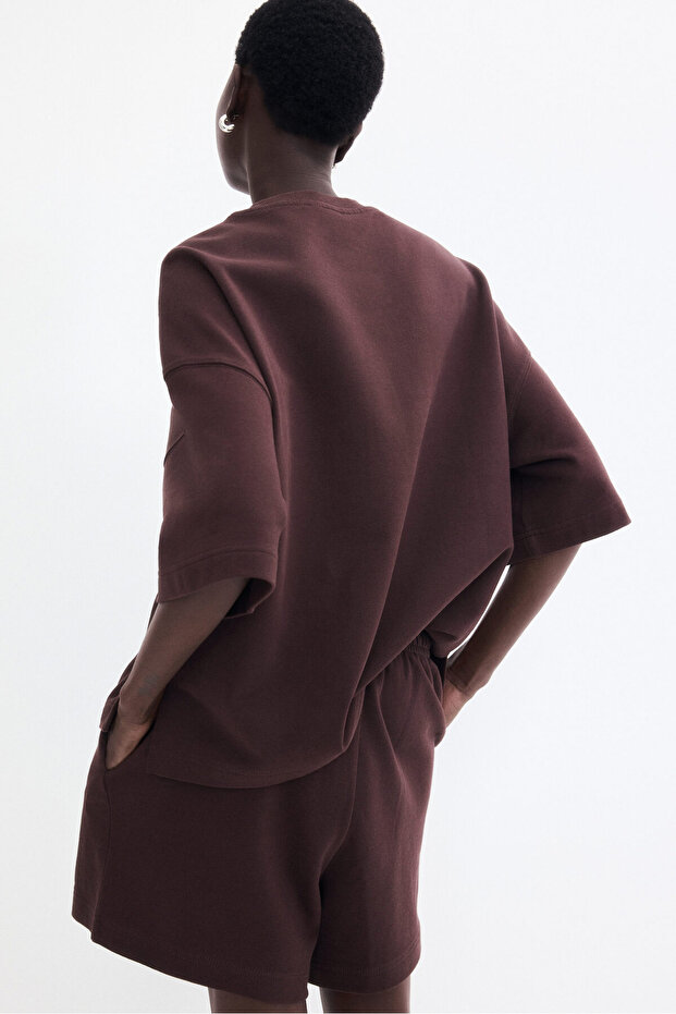 Bol Kesimli Sweatshirt Şort - 4