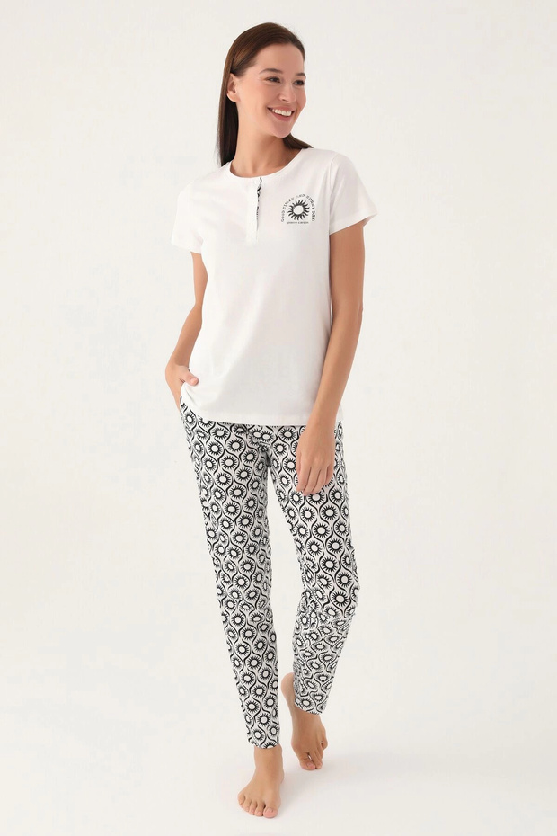 Good Cream Women's Short Sleeve Pajama Set