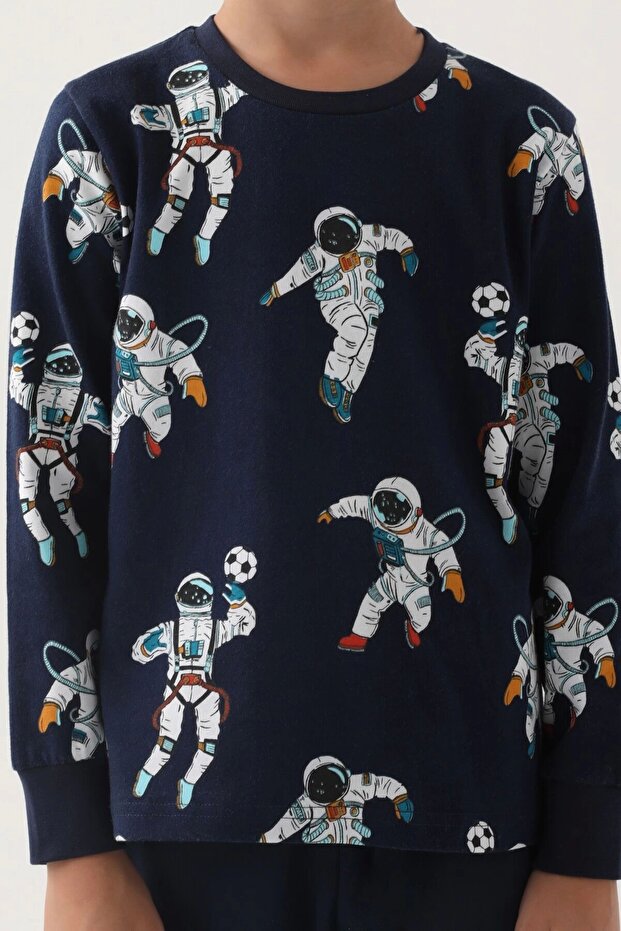 Astronout Lacivert Erkek Çocuk Eşofman Takımı - 4