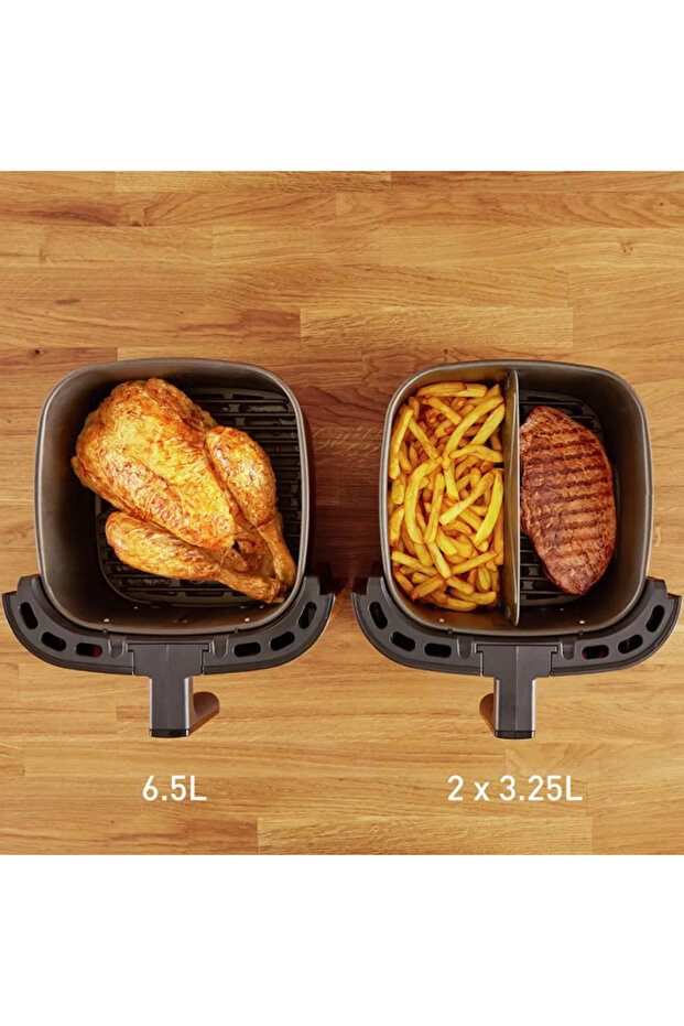 6,5 Litre 8 Programlı 2'si 1 Arada Fritöz Ve Izgara Ile Iki Farklı Yiyecek Hazırlama,lambader Hediye - 1