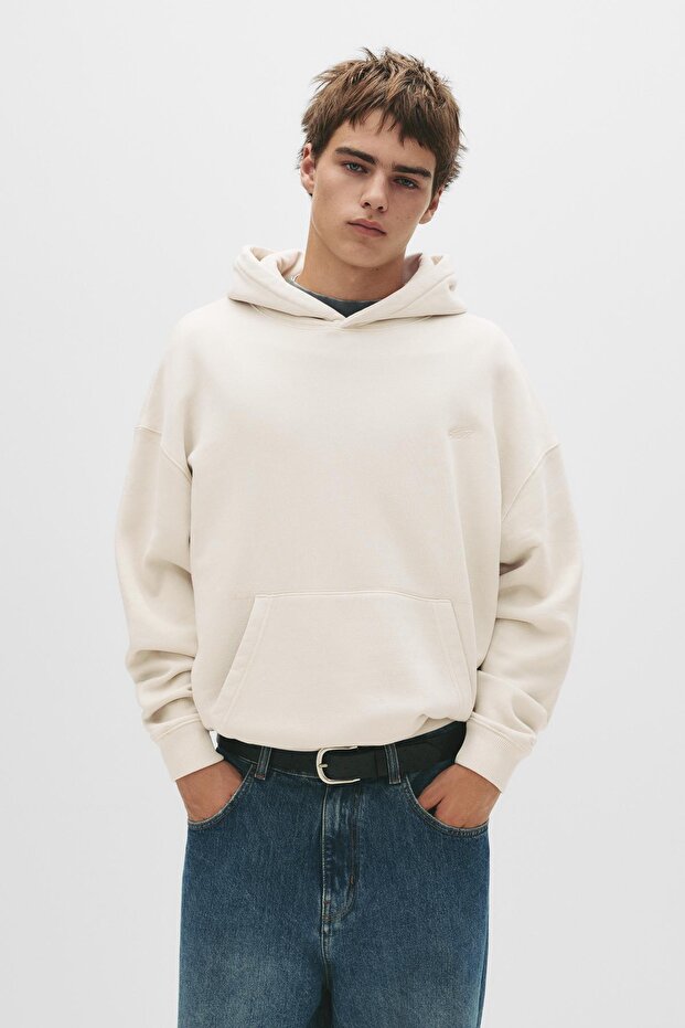 Kapüşonlu STWD Yamalı Sweatshirt - 1