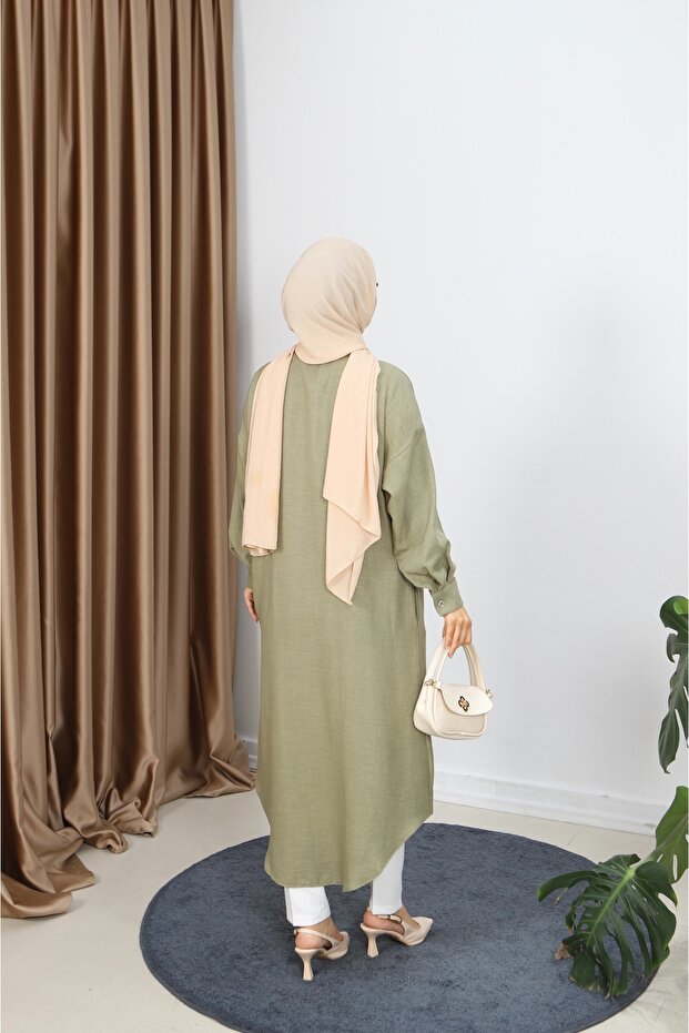 Buttoned Long Tunic - 5