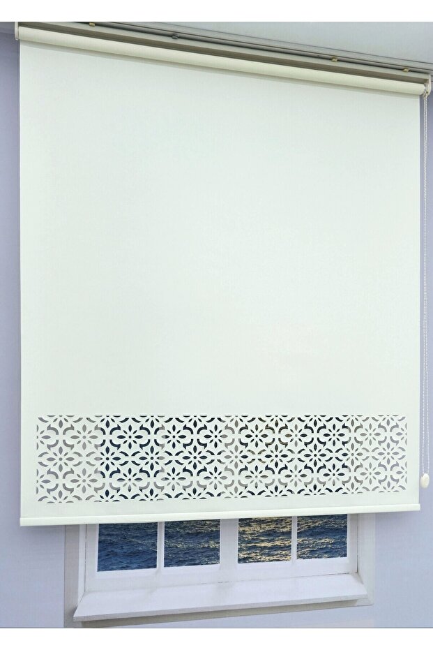 Lazer Stor Perde - Ekru - Kalın Mat Model - 6