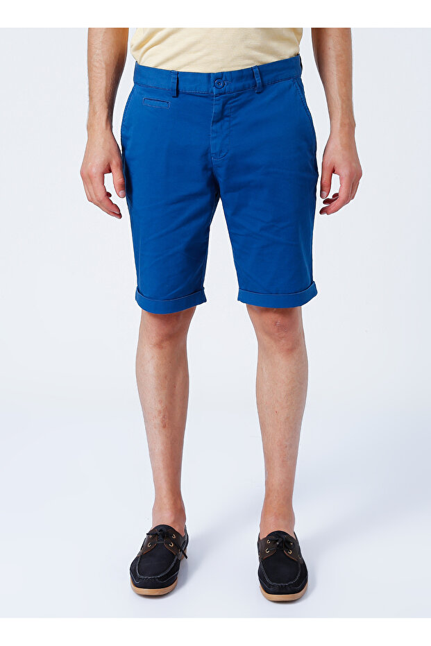 Normal Bel Basic Saks Erkek Bermuda Şort Narsy - 2