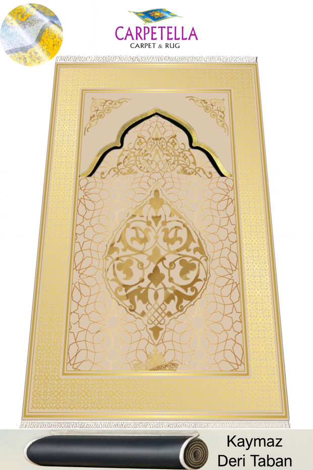 Luxury Velvet Prayer Rug Soft Non-Slip Prayer Mat