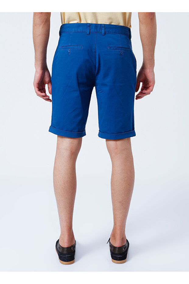 Normal Bel Basic Saks Erkek Bermuda Şort Narsy - 4