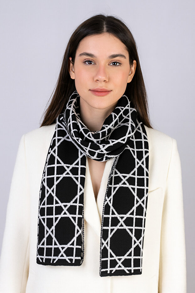 Eșarfă de tricotaje cu model Cannage - 2