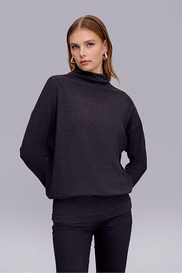 2233 ÖRME BLUZ ANTRASİT - 4