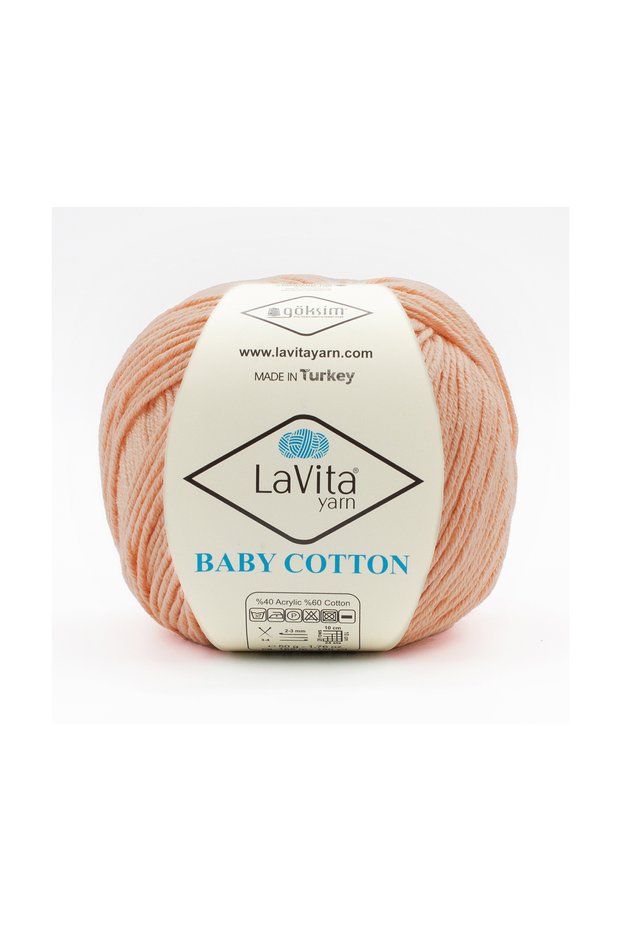 Baby Cotton Amigurumi and Hand Knitting Yarn 40% Acrylic 60% Cotton 50Gr (4112 Dark Salmon)