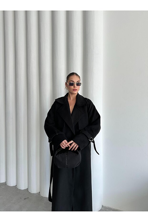 Fekete Vorkuta öves kabát - 5