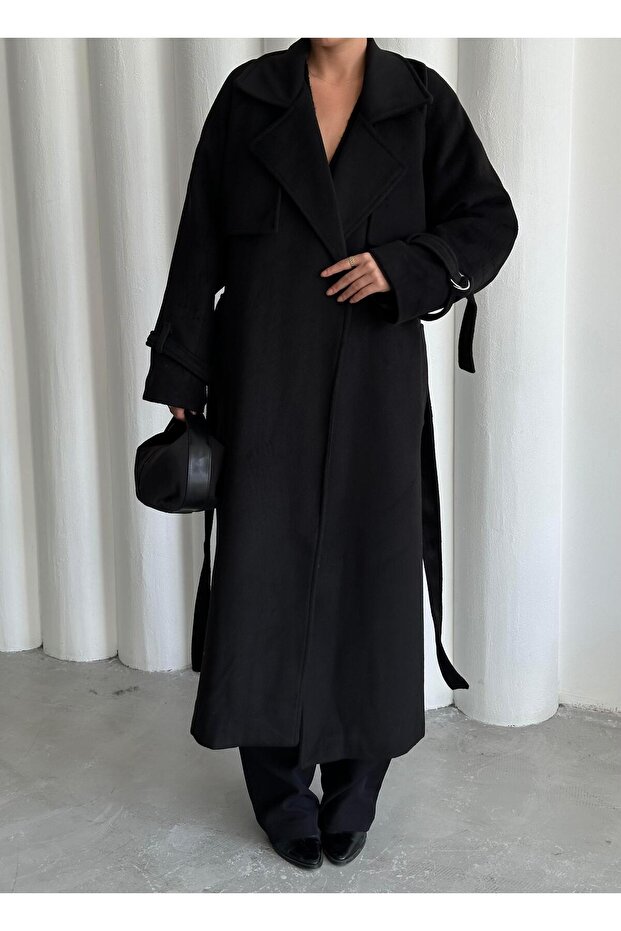 Fekete Vorkuta öves kabát - 2