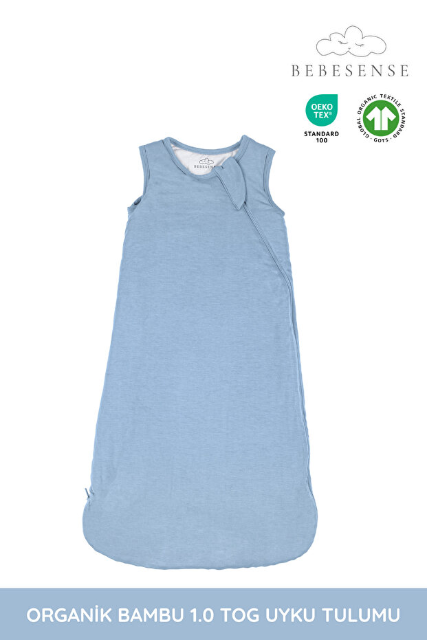 Organic Bamboo Sleeping Bag – 1.0 Tog Wearable Blanket, Double-Sided Zipper