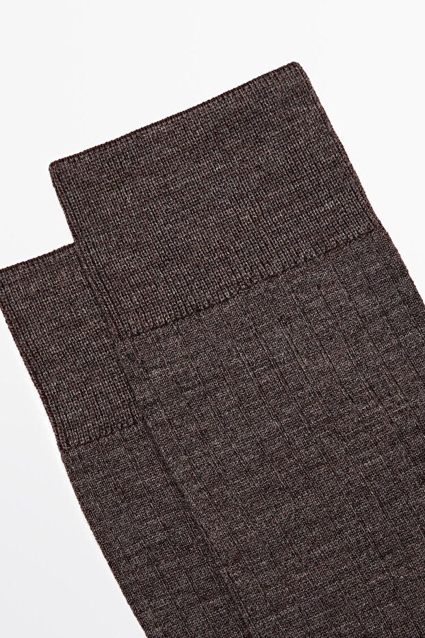 Yün karışımlı nervürlü çoraplar - 3