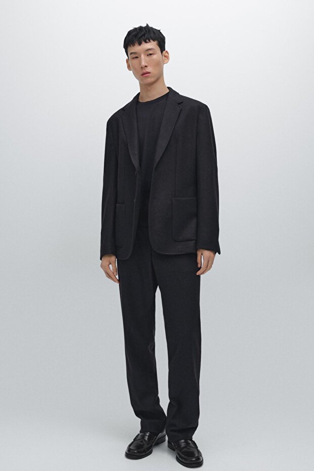 Yün karışımlı klasik pantolon - 1
