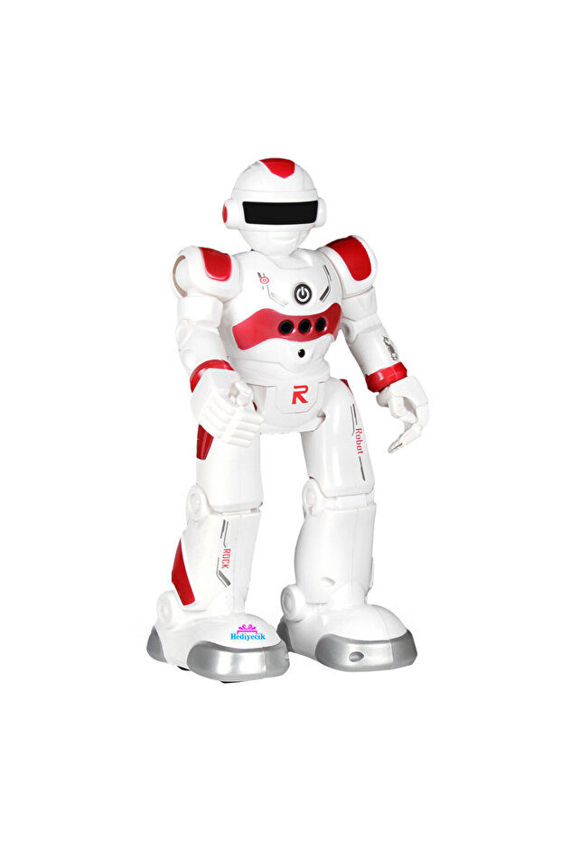 Rc El Sensörlü Uzaktan Kumandalı Şarjlı Akıllı Yapay Zeka Robot 28 Cm Kırmızı - 4