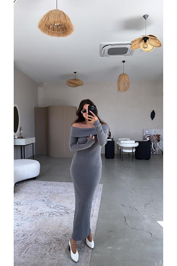 Rochie Madonna antracit - 5