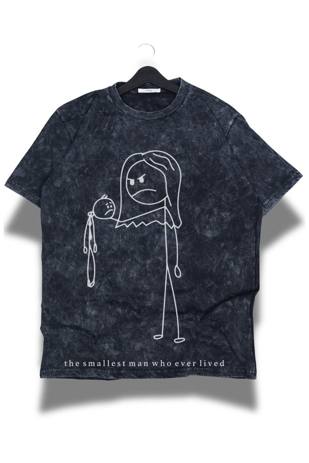 Unisex the Smallest Man Who Ever Lived Written Washable T-Shirt, Oversized Taylor Swift Retro Tee