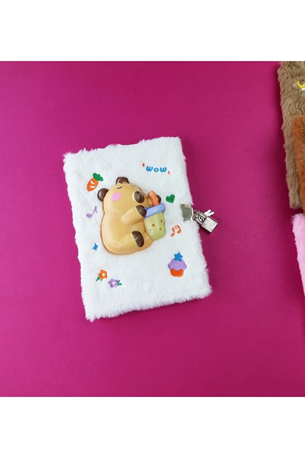 Capybara Squishy Covered Lockable Diary Notebook - 1