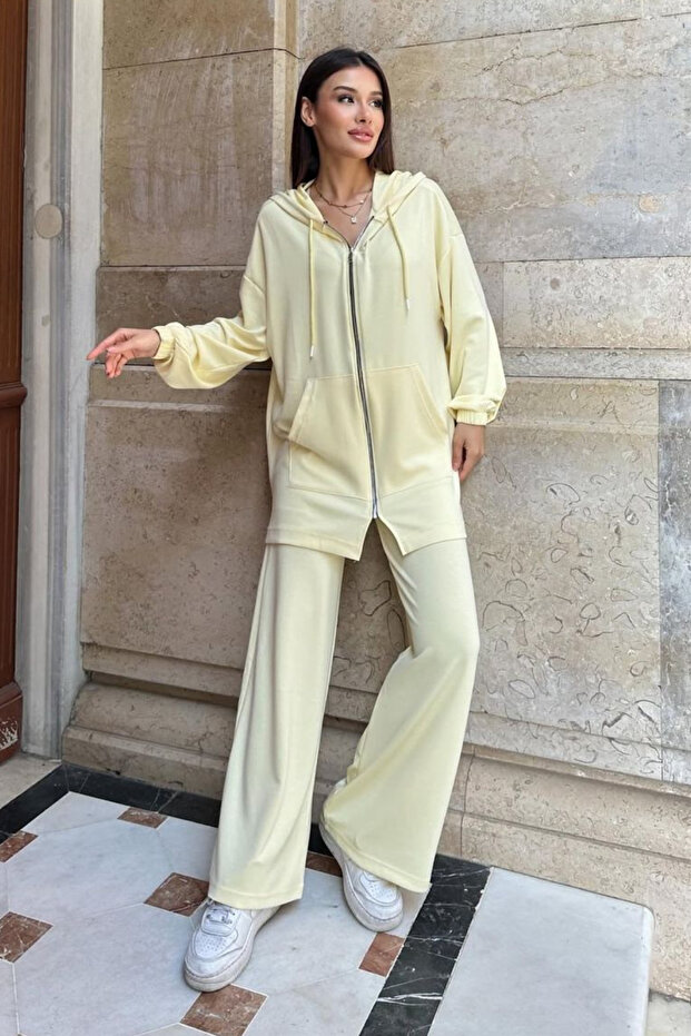 Modal Fabric Oversize Hooded Hijab Tunic Set 1108