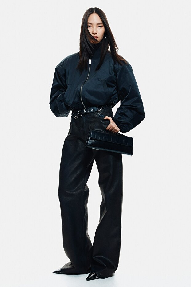 Kaplamalı Kot Pantolon - 1