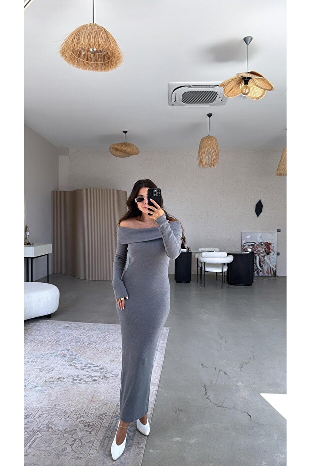Rochie Madonna antracit - 4