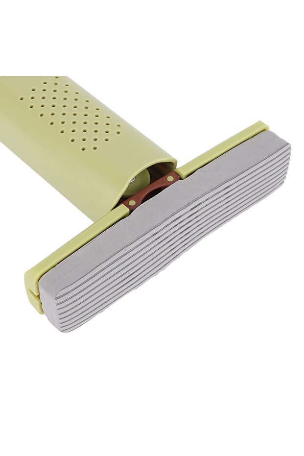 Mini Mop, Flippy, For Home Use, Self-Wringing System, Portable, 180° Rotation, 15 x 27.5 cm, Green - 3