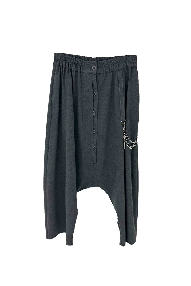 Women's Chain Detailed Design Baggy Trousers