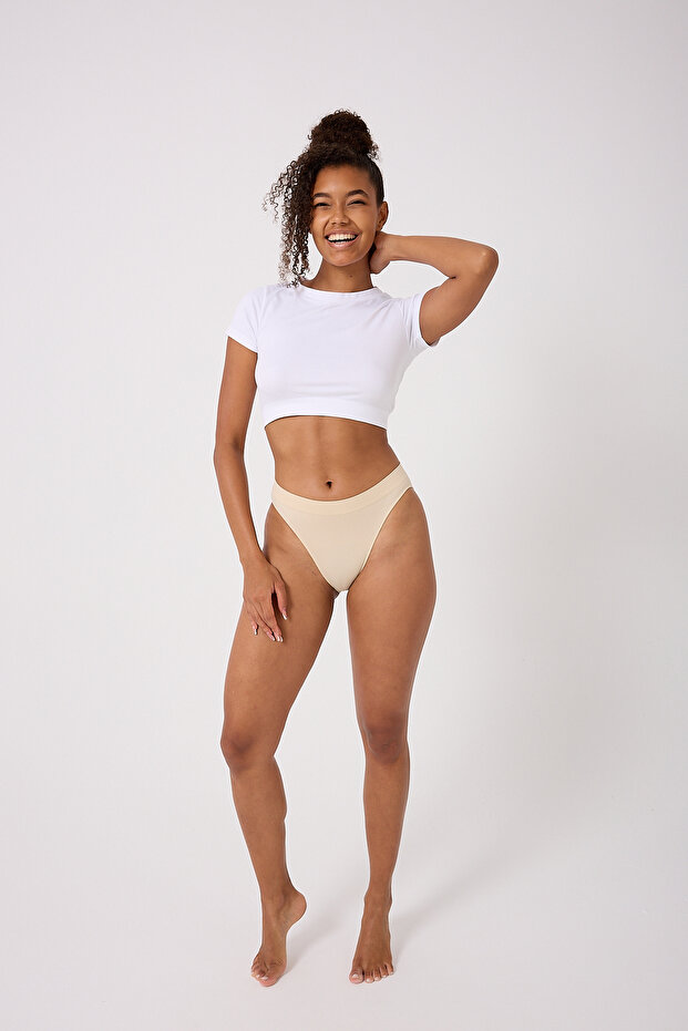 5'li Kadın Dikişsiz Basic Slip Küot - 4