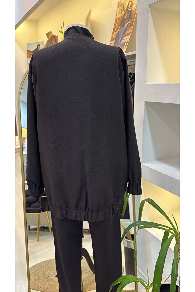 6030 Cep Taş İşlemeli Kap - Siyah - 3