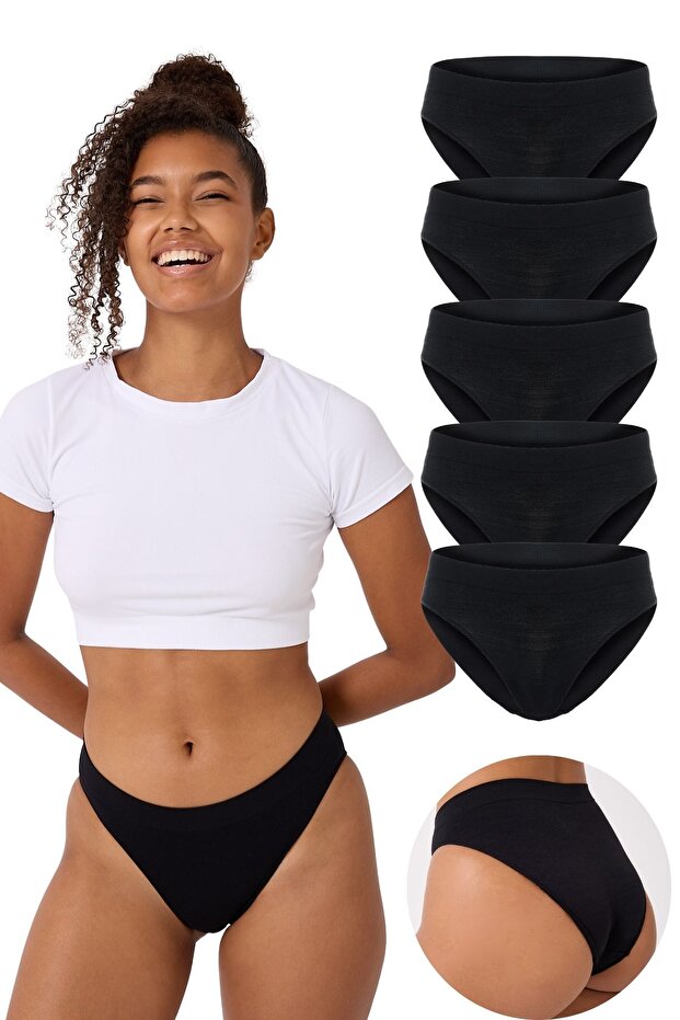 5'li Kadın Dikişsiz Basic Slip Küot - 1