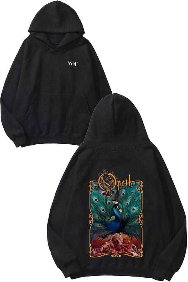 Opeth 4 Design Back Printed Black Hooded Sweatshirt