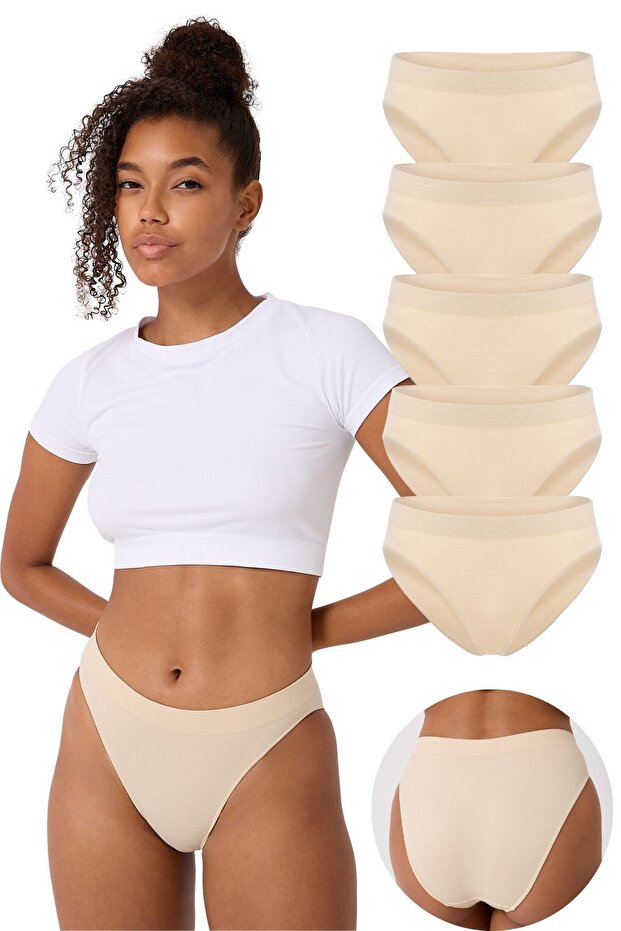 5'li Kadın Dikişsiz Basic Slip Küot - 1