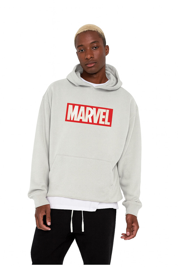 3 Yarn Combed Cotton Printed Hooded Sweatshirt