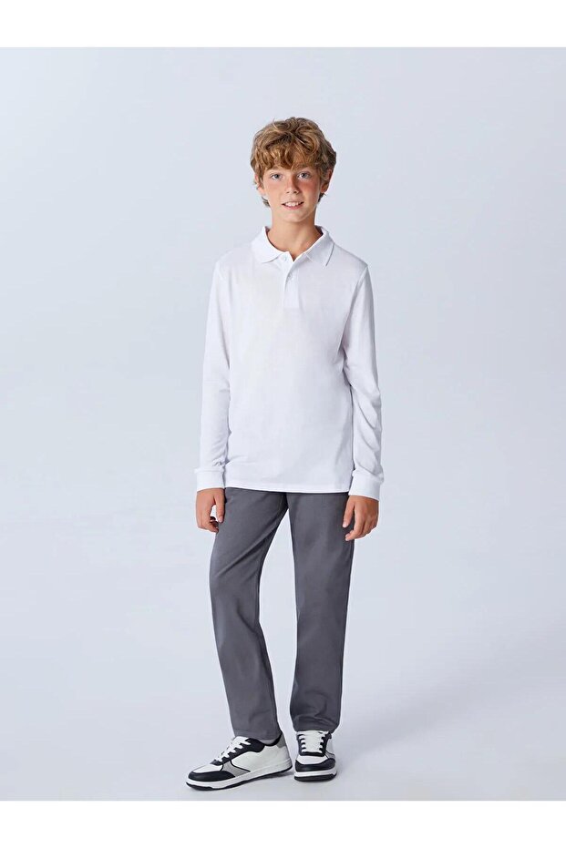 LCW Beli Lastikli Erkek Çocuk Okul Pantolonu (W5) - 1