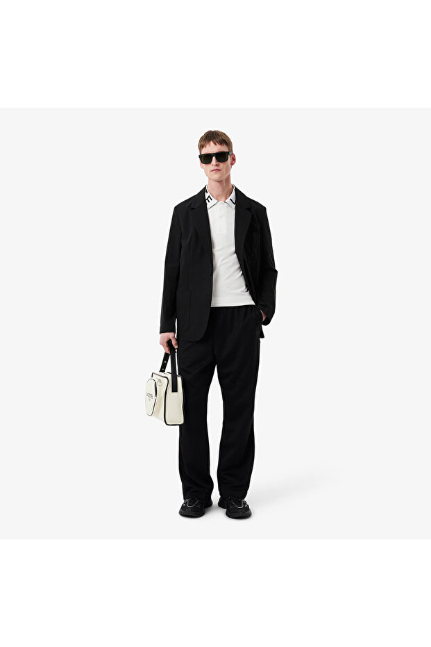 Erkek Slim Fit Baskılı Beyaz Polo - 7