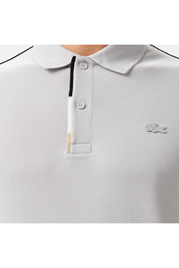 Erkek Regular Fit Renk Bloklu Gri Polo - 5