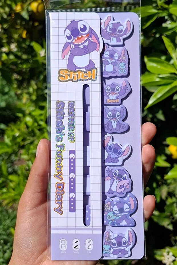1 Adet Lilo Stitch Yapışkanlı Not Kağıdı Postit Ayraç 160 Yaprak - 4