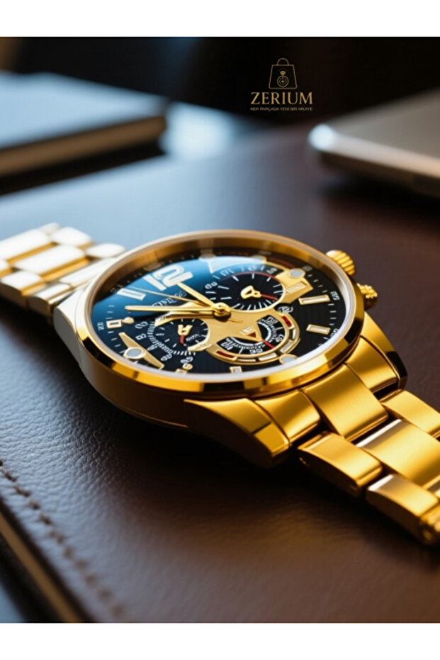 Modern Tarz Yuvarlak Kadranlı Modern Erkek Kol Saati - 4