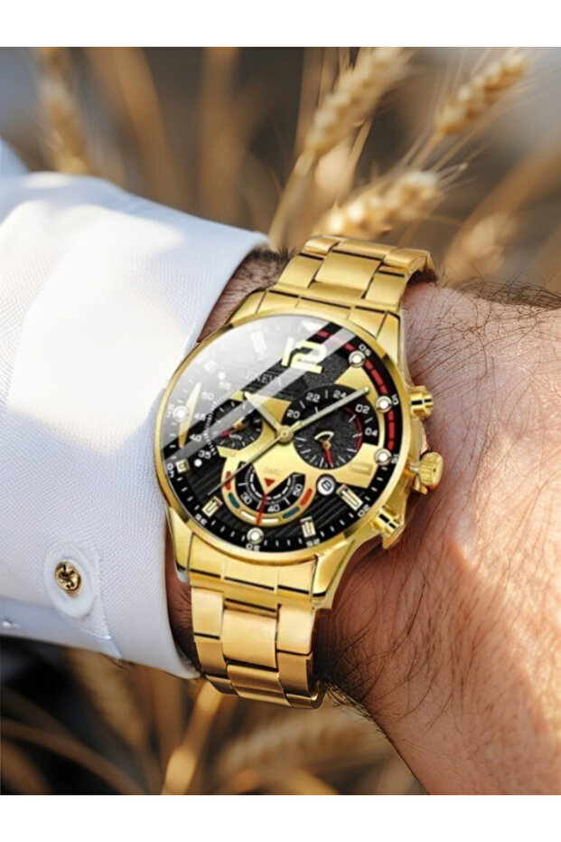 Modern Tarz Yuvarlak Kadranlı Modern Erkek Kol Saati - 2