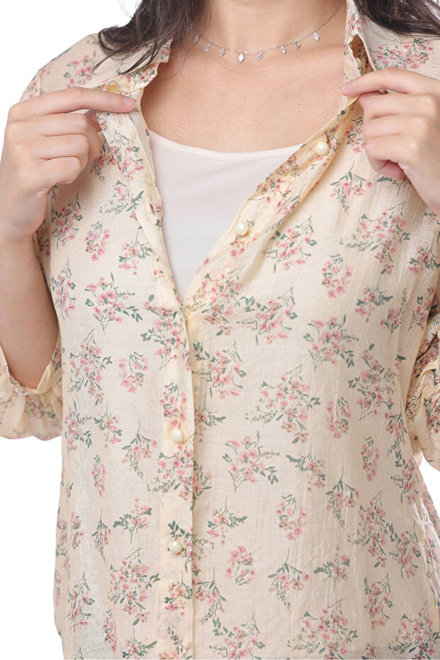 بلوزة زهرية ناعمة - 5