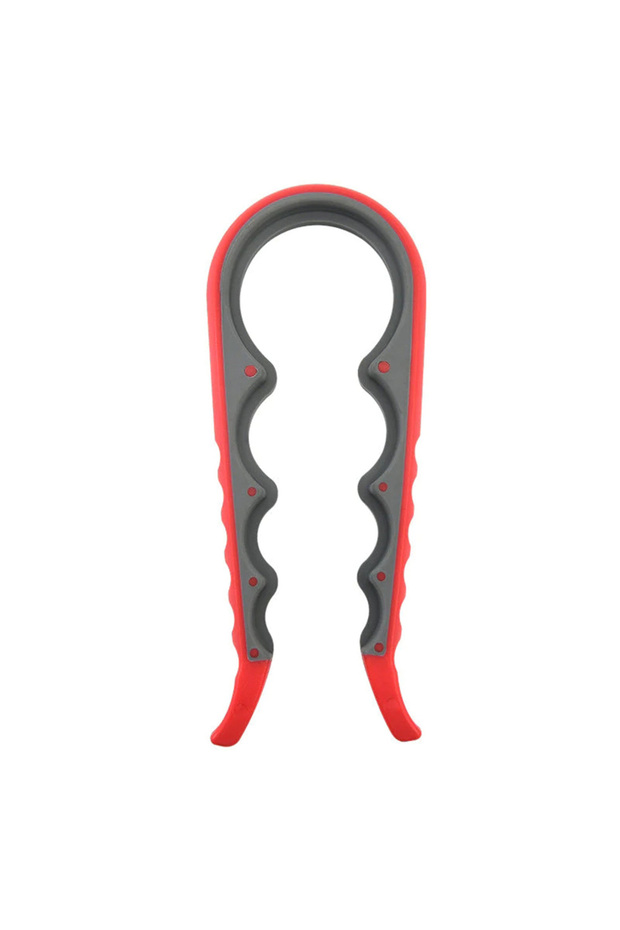 Red 4-in-1 Universal Jar Opener Multifunction Handy Screw Cap Jar Openers Can Lid Opener Bottle Can - 1