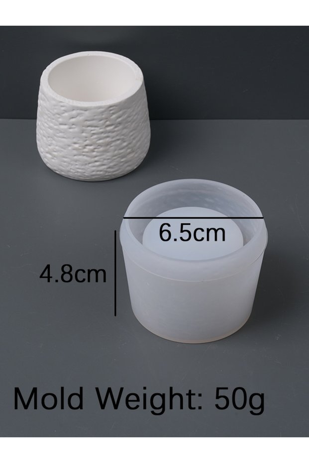 jar Concrete Candle Storage Cup Silicone Mold DIY Handmade Pothole Wax Fragrance Aroma Jar Tray Gyps