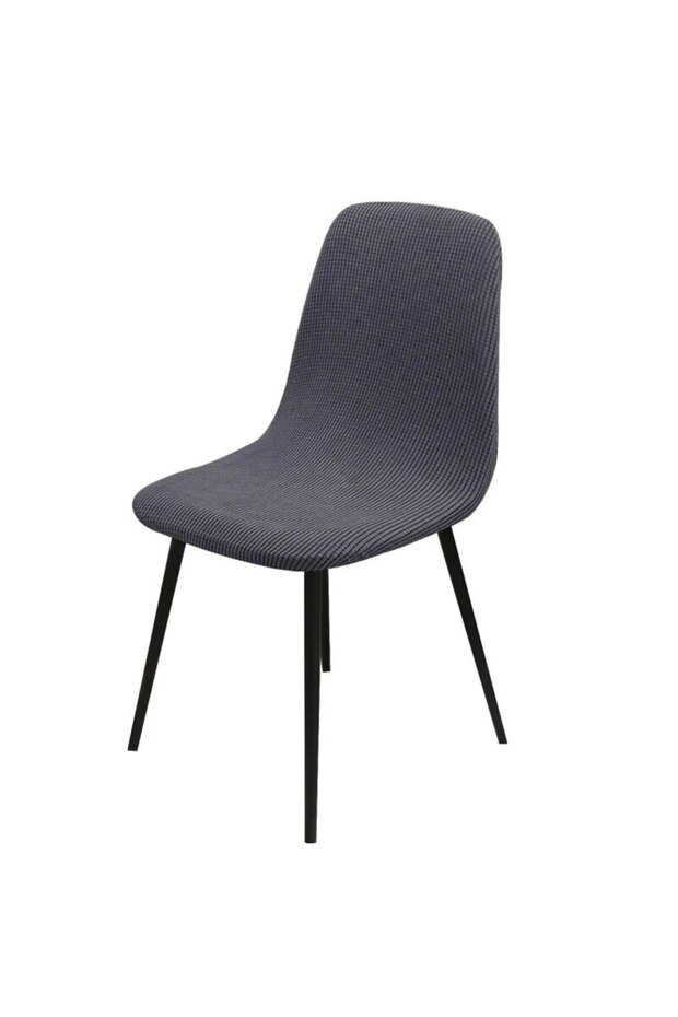 dark grey-1pcs Jacquard Short Back Chair Cover Bar Seat Covers Dining Covers Chair Stretch Dust Cove